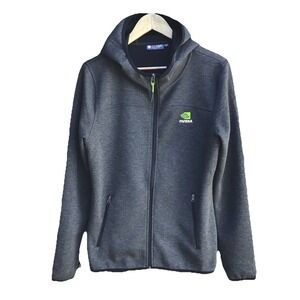 NVIDIA Tech Employee Promo Full Zip Performance Hoodie Jacket Gray Men's Large